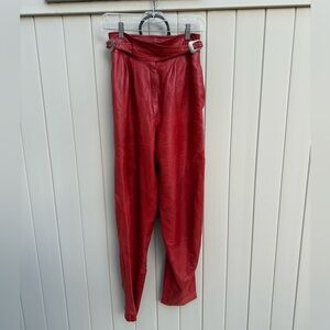 Red Leather Pants